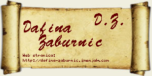 Dafina Zaburnić vizit kartica